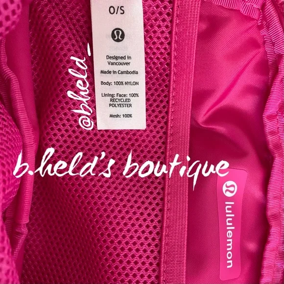lululemon Everywhere Belt Bag Sonic Pink (Barbie Pink Hot Pink) 1L Brand New NWT